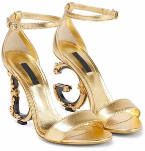 Роскошные бренды женские сандалии на высоком каблуке DC Keira туфли на поп-каблучке женская полированная телячья кожа D-барокель каблуки вечерняя вечеринка свадьба сексуальная леди Sandalias EU35-43 коробка