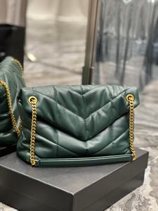 Tasarımcı Omuz Çantası Kadınlar Loulou Puffer Bag Puff Zinciri Crossbody Crossbody Crown Velvet Küçük Orta Yumuşak Deri Yüksek kaliteli kapaklı haberci çantalar