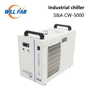 CO2 Lazer Gravür Kesme Makinesi Soğutma için Fan SA CW-5000 Endüstri Hava Su Soğutucu CNC Mil 80W 100W 130W 150W Lazer Tüpü