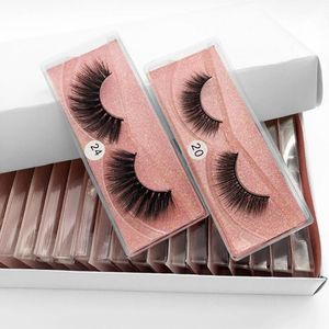 Оптовые 10Styles 3D Mink Eyes Lashs Натуральные ложные ресницы