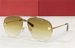 Новые солнцезащитные очки для дизайна одежды 0065S k Золотовое полумроновое оформление животных классическое популярный универсальный стиль наружный UV400 защитные очки высшее качество