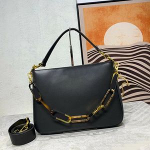 Tasarımcı O'lock Swing Vintage Çanta Tote Akrilik Kalın Zincir Omuz Çantaları Gerçek Deri Mektup Baskı Alışveriş Çantası Büyük Kapasite Tavaları Moda Cüzdan Çanta