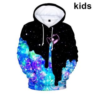 Erkek Hoodies Sweatshirts 14 yıl çocuklar siyah dökülen süt yıldızlı boya kova 3d sweatshirt kız kızlar kravat boyalı baskılı genç sonbahar cl