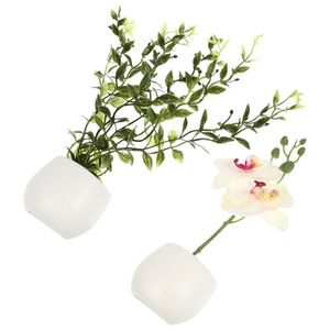 Dekoratif Çiçek Çelenkler 2 PCS Simüle etli bitki mıknatısları ev buzdolabı mıknatıs süsleri