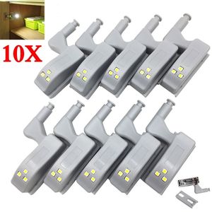 Dolap Işığı 10 PCS LED İç Menteşe Lambası Evrensel Dolap Altında Dolap Sensörü Işıkları Yatak Odası Mutfak Dolabı