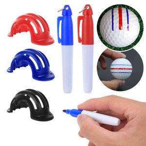 Golf Ball Hat Klipsi Liner Marker Kalem Şablon Hizalama Markaları Aracı Konumlandırma AIDS Dış Mekan Spor Aracı