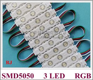 RGB LED Light Module SMD 5050 Waterproof LED Advertising Pixel Module for Sign Letter RGB DC12V 1W 3 led IP66 78mm X 17mm X 6mm