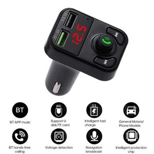 Chargers Bluetooth 5.0 FM-передатчик для автомобильной беспроводной радиодаптер Bluetooth Radio Adapter Music Player Car Car с помощью громкого звонка A3 2022WE1