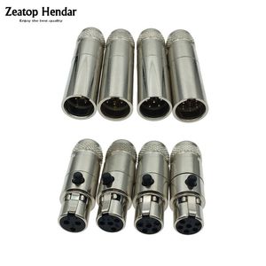 Diğer Aydınlatma Aksesuarları 1 PCS Metal Mini XLR 3 4 5 6 PIN KADIN FUG / Erkek Jack Küçük Ses Mikrofon Konnektörü DIY MIC Kablo Lehim için