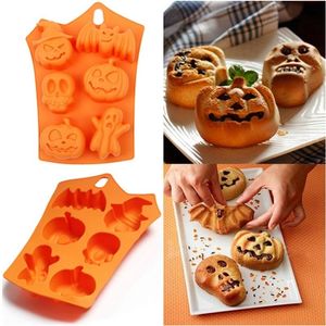 Decoração de festa 1pcs Halloween Pumpkin Ghost Bat Cake Mold Silicone Biscuit Decorating Tool Favor Decor 220826