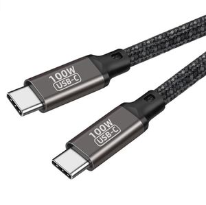 Hızlı Şarj Kabloları Tip C 100W 240W PD3.1 Naylon Örgülü Veri Hattı E-MARKER USB C MacBook iPad Pro Air Xiaomi Samsung Huawei Telefonları