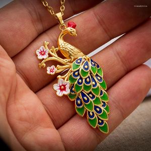 Kolye Kolyeleri Kadınlar / Kız Altın Renkli Dubai Arap Orta Doğu Mücevher Hediyeleri için Phoenix Düğün Kolye