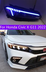 Honda Civic için Araba Farları Yükseltme X G11 2022 LED Turn Sinyal Sisi Farlar DRL Yüksek Işın Sürüş Işıkları