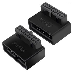 Bilgisayar Kabloları USB3.0 19/20 Pin Direksiyon Eklemi Soket Masaüstü Anakartı Dikey Pim Tutucu 90 Derece Dirsek Fiş Port Damağı
