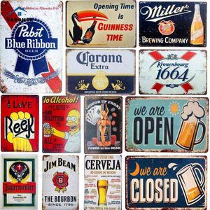 Metal Boyama Vintage Metal İşaret Tabağı İşareti Metal Posterler Vintage Teneke İşaret Viski Bira Pub Bar Mutfak Restoran Duvar Plakalar Dekor T220830