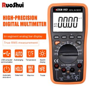 Digital Multimeter Victor 86D 5999 Counts Auto Ranging With Usb Output LCD Display