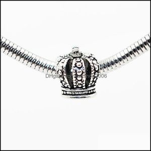 Takılar taç retro alaşım cazibe boncuk moda kadın mücevherler çarpıcı tasarım Avrupa tarzı DIY bilezik kolye 43 w2 damla teslim dh9ng