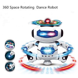 RC Robot 360 Space Roting Dance Astronaut Music Led Light Electronic Walking Funny Toys for Kids Kids Birthday Gift 221201