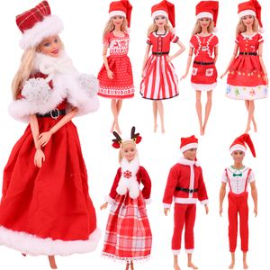 Doll Accessories s Clothes Christmas Dress Toy Tree Santa Claus Set For 11 8inch 30Cm Ken Clothing Girl s Birthday Gift 221130