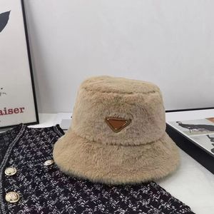 Sanatçı Cap Beanie Hat Kovası Yüz Tasarımcı Kova Şapkaları Sahte Mink Kürk Kadın Sonbahar ve Kış Kovaları Mektuplar Mizaç Moda Goo S