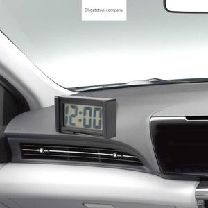 Mini Araba LCD Saat Otomatik Zaman Uygun Dayanıklı Kendinden Yapışkan Braket Elektronik Gösterge Tablosu S Aksesuarları