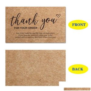 Kağıt Ürünleri Teşekkürler Sipariş Kartları Kraft Kağıt Ürünleri Teşekkür Kartı Takdir Kartı Stoku Satın Alma Küçük Busin DHAZ8