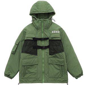 Erkekler Down Parkas Koleji Tarzı Varsity Ceket Erkekler Sonbahar Kış Mektubu Nakış Bombacı Sokağı Gevşek Patchwork Zipper Count Kadınlar Çift 221201