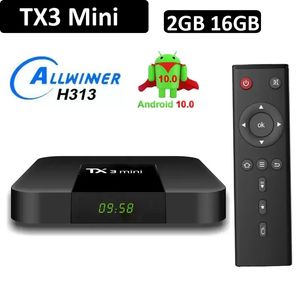 TX3 Mini Android 10.0 Kutu 2GB RAM 16GB ROM Allwinner H313 Dört Çekirdek TV Kutusu İnternet 4K WiFi vs MXQ Pro