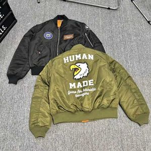 Мужские куртки человеческие куртки Eagle Print Cotton Bomber Jacket Moto Cycle Zipper Coats T221130 T221202