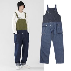 Herren Jeans 2022 Cargo Overall Hosenträger Denim Hosen Amerikanische Mode Arbeitskleidung Lose