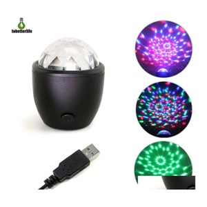 LED efektleri LED usb disko topu ışık projektör lambası rgb mini aşama dj ses etkinleştirilmiş sihir ev partisi için parti ktv drop dağıtım ışıkları l dhrj1