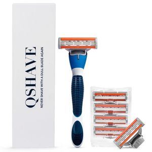 Электрические бритвы Qshave Brand Blue Shaving Razor с бритвой лезвия для Men x3 221203