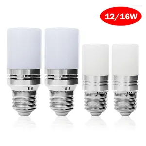 Luzes de lâmpada 12/16w Aluminium Cellow Lamp E14 E27 LED MON Light Street Light White Color Flame