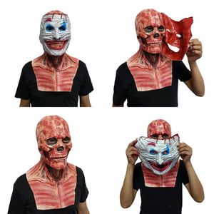 Tema Kostüm Cadılar Bayramı Joker Jack Palyaço Korkunç Maskesi Yetişkin Ghoulish Double Yüz Cilt Lateks Korku Kafatası İki Katman Hayalface İskelet Dekorasyonu 221202