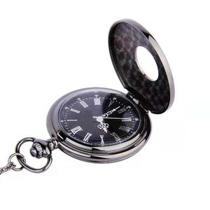 Elegant Fashion Vintage Pocket Watch Alloy Roman Number Dual Time Display Clock Necklace Chain Watches Birthday Gifts