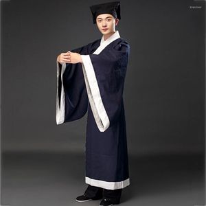 Сценическая ношение китайского традиционного костюма Hanfu Long Hown для человека с полным рукавом мужчина Robe Performance Film TV Cosplay Costume