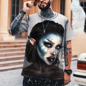 Erkek Tişörtleri 3D Baskı T-Shirt Küçük Elf Şeytan Tarz Tasarım Moda Giysileri Erkek Kadınlar Rahat Nefes Alabilir Mürettebat Boyun