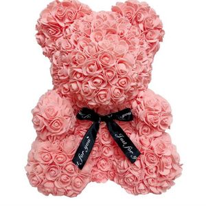 Großer benutzerdefinierter Teddy-Rosenbär im Großhandel mit Box, luxuriöser 3D-Rosenbär, Blumen-Weihnachtsgeschenk, Valentinstagsgeschenk ss1205