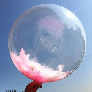 Parti Clear Bobo Balonlar Doğum Günü Gelin Duş Centerpieces için Büyük Şeffaf Kabarcık Balonları Noel Kapalı ve Açık Dekorasyon