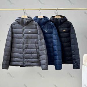 Arc aşağı ceket tasarımcısı rüzgar geçirmez ceketler kış ince gri ördek aşağı sıcak kapüşonlu yüksek baskı işlemeli fermuar sweatshirt erkek ve kadın kışlık ceketler