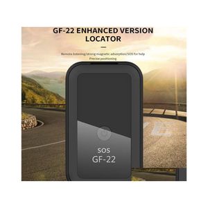 Car Gps Accessories Gf22 Car Gps Tracker Strong Magnetic Small Location Tracking Device Locator For Cars Motorcycle Truck Recordin Dh2Kx