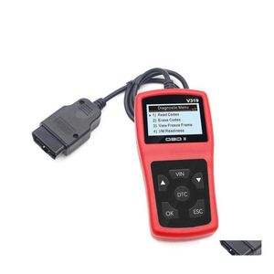 Диагностические инструменты v319 OBD2 Scanner Code Reader Car Diagnostic Tool OBD 2 EOBD Читать чистый жир ELM327 MTIPLE LANGUAGE