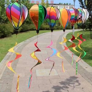 Sıcak hava balon rüzgarları dekoratif dış bahçe parti etkinliği DIY renkli rüzgar spinners dekorasyon p1206