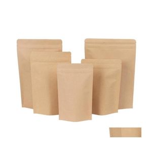 Упаковочные пакеты 11 размеров коричневая крафт -бумага мешки с тепловой герметизируемой запечатанной почтовой мешочкой Внутренняя фольга для хранения пищи упаковка с t dhgnm