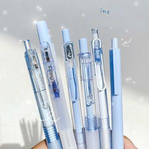 6pens Kawaii Gel Pen Color Highlighter Set School Students Writing Pens Lot Ins Korean Japanese Kawaii School Stationery Supply