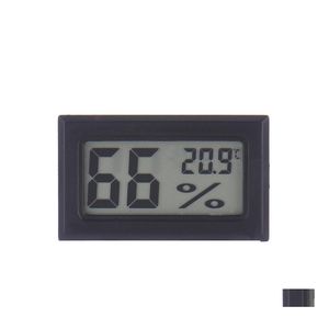 Instrumentos de temperatura 2021 sem fio lcd termômetro interno digital higrômetro mini temperatura medidor de umidade preto branco gota del dh2tp