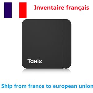 Fransa'dan Gemi Tanix W2 TV Kutusu Android 11.0 Amlogic S905W2 2G16G TVBox H.265 3D AV1 BT Çift 2.4G 5G WiFi 4K
