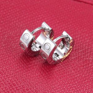 Circle Stud Küpe Kadın Tasarımcısı Jewlery Lüks Küpeler Paslanmaz Çelik Cjeweler Orecchini Küçük Orta Büyük Çember Beyaz Gol215Q