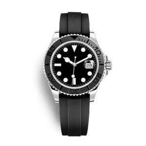 Роскошные модные верхние 40 мм мужские часы для пожилых людей с черным циферблатом, резиновый ремешок 2813, классические мужские часы с автоматическим механизмом, продвинутые наручные часы, самый быстрый бесплатный корабль
