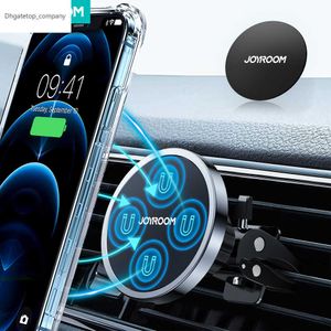 Joyroom 15 Вт Qi Magnetic Car Thone Держатель беспроводной зарядное устройство для iPhone 14 13 12 серии серий быстро зарядка для Samsung Xiaomi